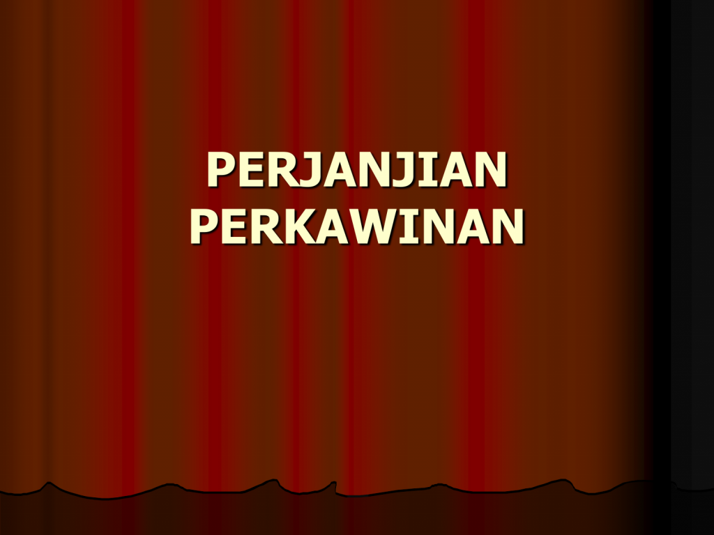 Perjanjian Pranikah » TIRAS.id