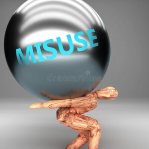 misuse-as-burden-weight-shoulders-symbolized-word-misuse-steel-ball-to-show-negative-aspect-misuse-d-misuse-as-173792300