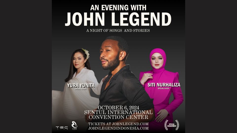 Cara Beli Tiket Konser John Legend dengan Special Guest Yura Yunita dan Dato’ Sri Siti Nurhaliza, Pesan Sekarang!