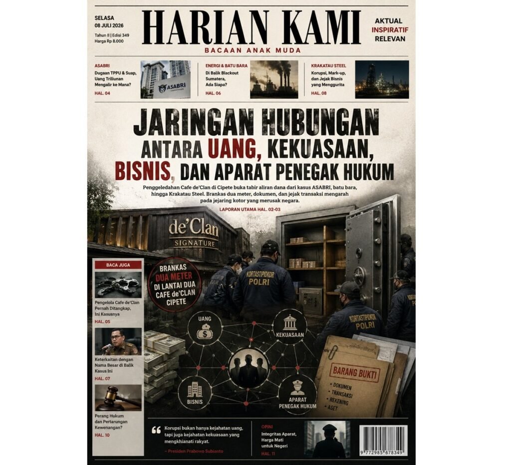 Dari Brankas Dua Meter Cafe de’Clan: Jejak ASABRI, Batu Bara, Krakatau Steel, hingga Bayang-Bayang Konflik Aparat