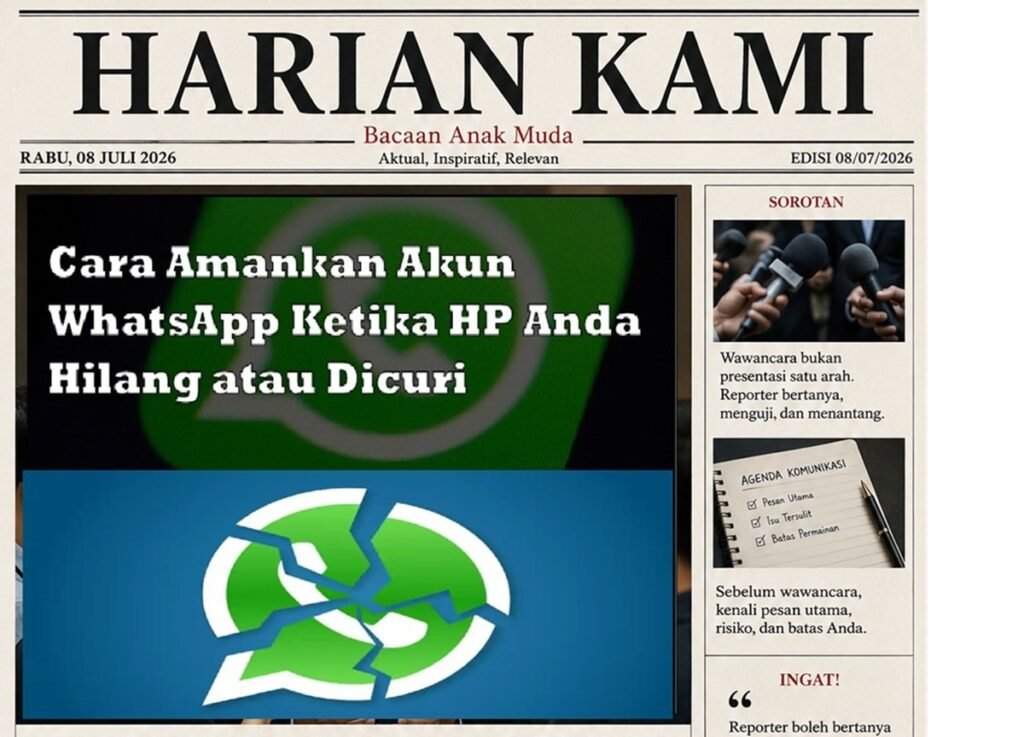 HP Hilang atau Dicuri? Jangan Panik, Begini Cara Mengamankan WhatsApp Agar Tidak Disalahgunakan